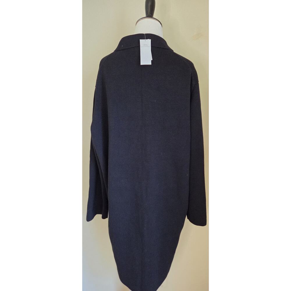 NWT Banana Republic Long Knit Sweater Jacket Shacket Coat Black Women's L - Picture 6 of 16